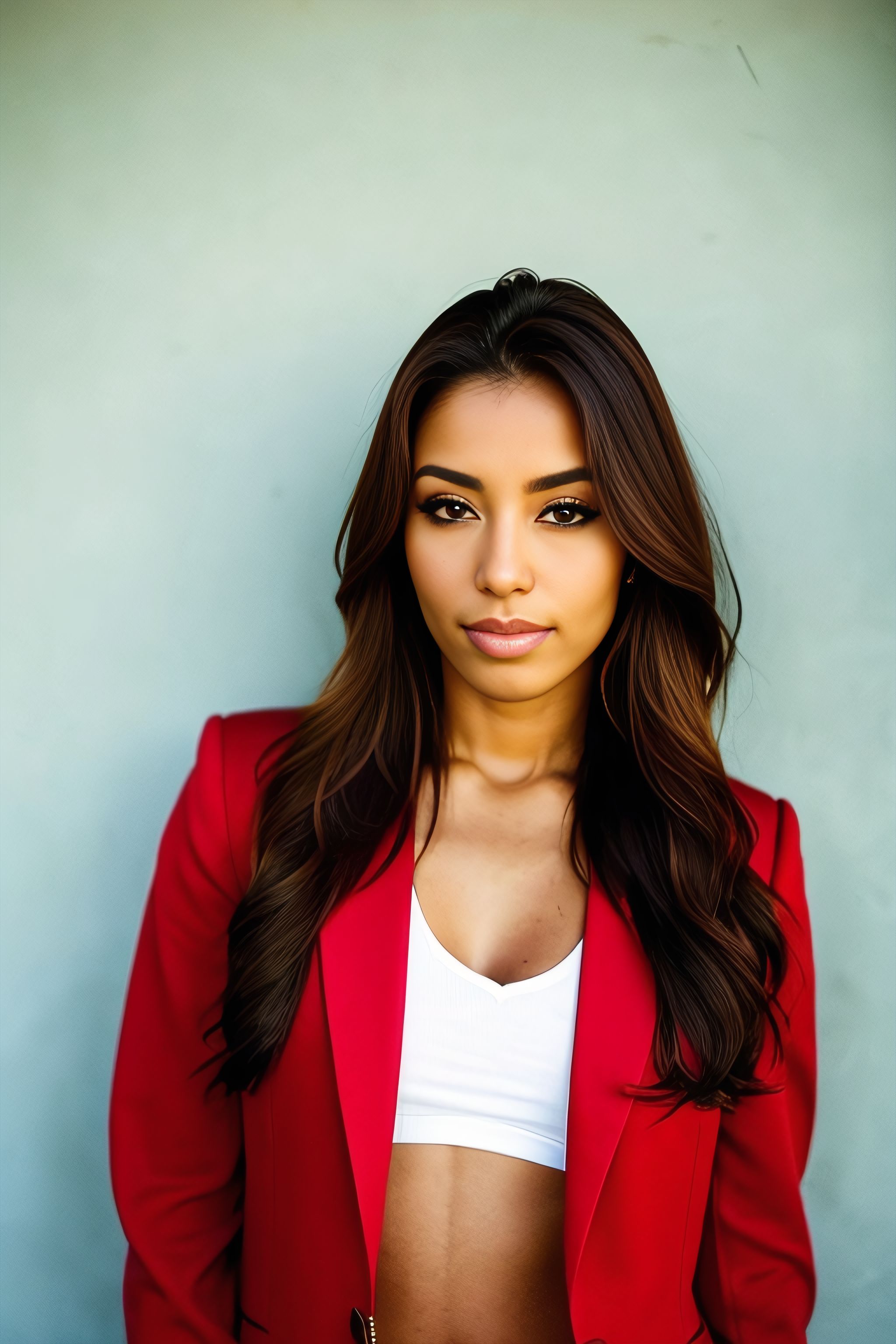 Portrait generated with Stable Diffusion.